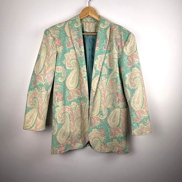 Rare Vintage Boho Paisley Blazer | Indie Artist Retro Unisex Jacket - Picture 3 of 12